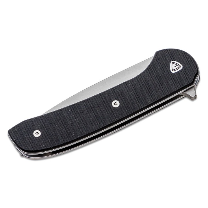 Couteau Ferrum Forge Gent 2.0 Black Lame Acier 9Cr13MoV Manche G10 IKBS Linerlock Clip FF009B - Livraison Gratuite