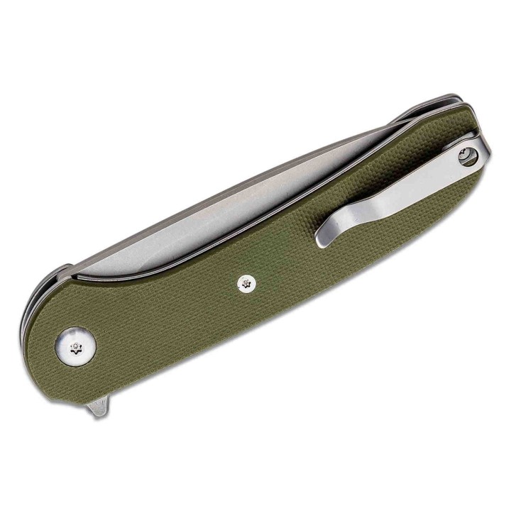 Couteau Ferrum Forge Gent 2.0 Green Lame Acier 9Cr13MoV Manche G10 IKBS Linerlock Clip FF009G - Livraison Gratuite