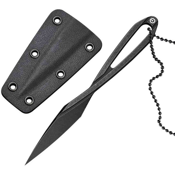 Couteau CIVIVI D-Art Neck Black Lame Acier D2 Manche Acier Etui Kydex CIVC210012 - Livraison Gratuite