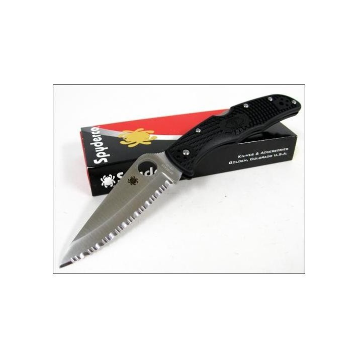 Couteau SPYDERCO Black ENDURA 4 VG10 SERRATED SC10SBK