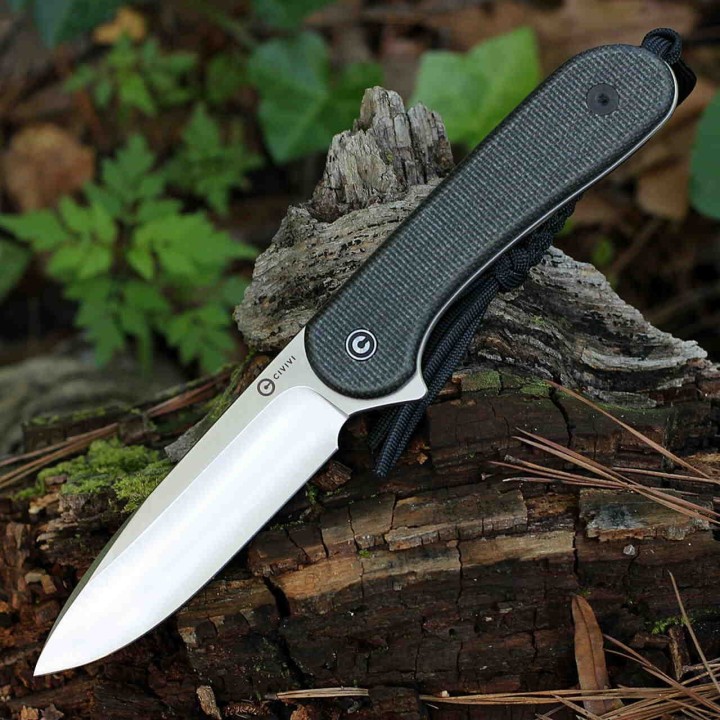 Couteau CIVIVI Elementum Green Lame Fixe Acier D2 Manche Micarta Etui Kydex CIVC2105B - Livraison Gratuite