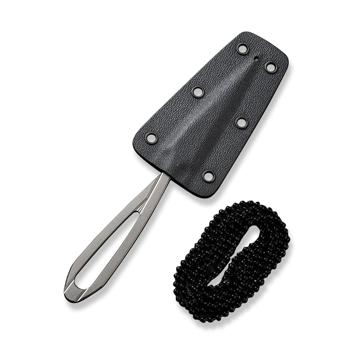 Couteau CIVIVI D-Art Neck Bead Blasted Lame Acier D2 Manche Acier Etui Kydex CIVC210011 - Livraison Gratuite