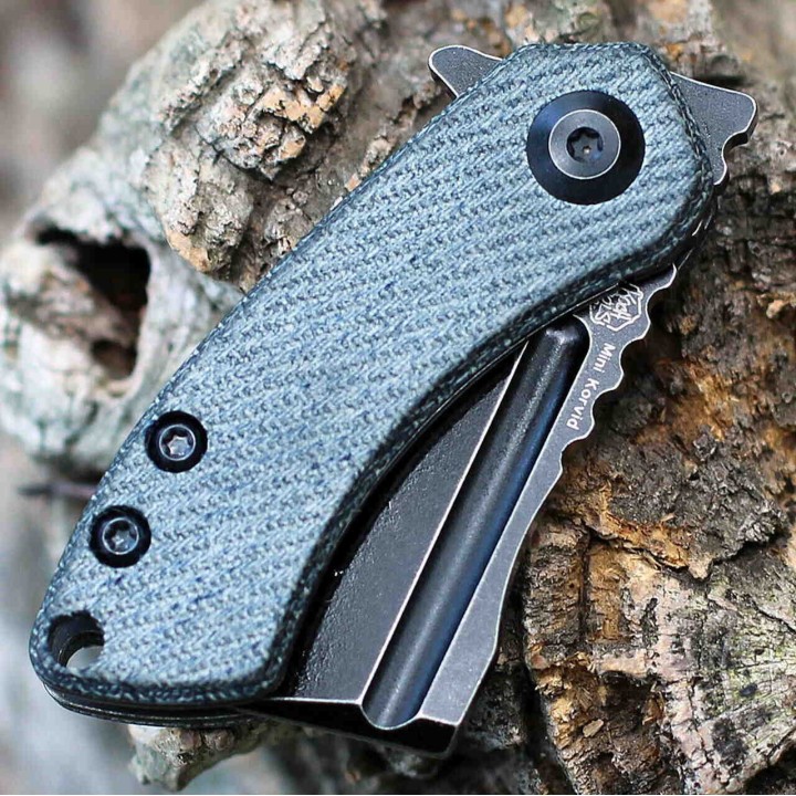 Couteau Kansept Korvid Black Manche Micarta Lame Acier 154CM Linerlock KT3030A9 - Livraison Gratuite