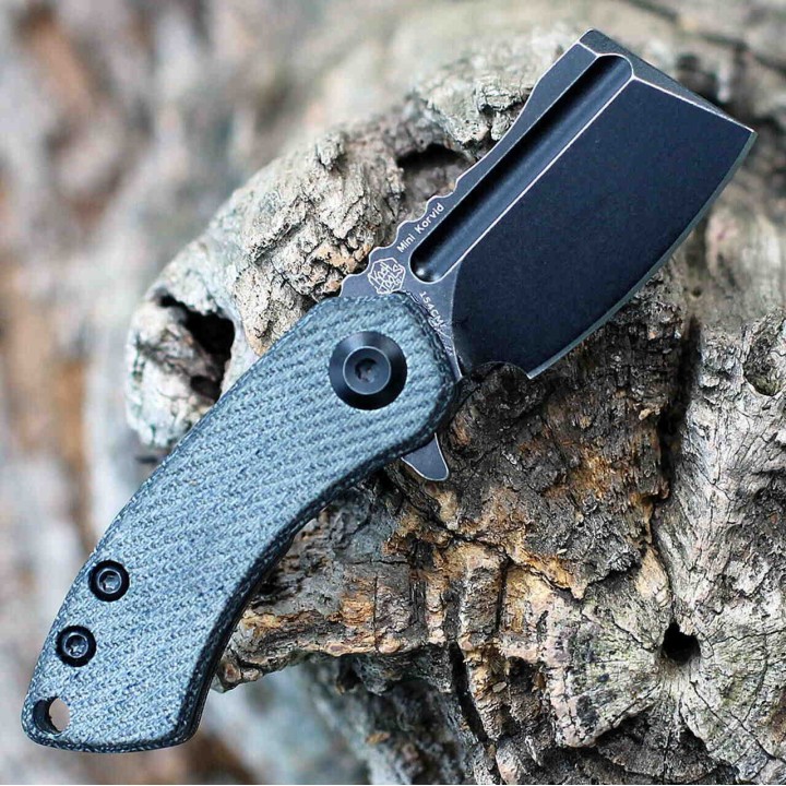 Couteau Kansept Korvid Black Manche Micarta Lame Acier 154CM Linerlock KT3030A9 - Livraison Gratuite