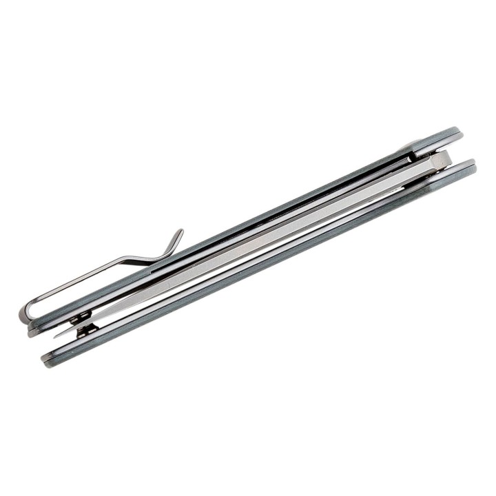 Couteau Ferrum Forge Gent 2.0 Gray Lame Acier 9Cr13MoV Manche G10 IKBS Linerlock Clip FF009Y - Livraison Gratuite