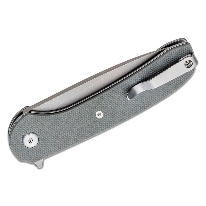 Couteau Ferrum Forge Gent 2.0 Gray Lame Acier 9Cr13MoV Manche G10 IKBS Linerlock Clip FF009Y - Livraison Gratuite
