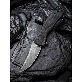C20075ADS1 CIVIVI Synergy 3 Damascus Blade 3D G10/Twill CFiber Handles IKBS Linerlock Clip - Livraison Gratuite