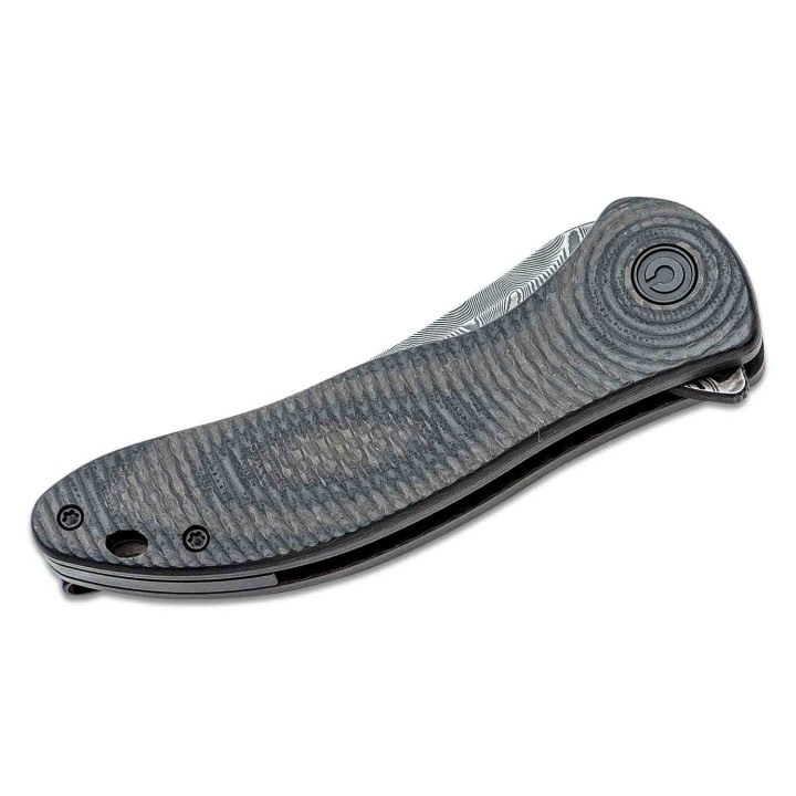 C20075ADS1 CIVIVI Synergy 3 Damascus Blade 3D G10/Twill CFiber Handles IKBS Linerlock Clip - Livraison Gratuite