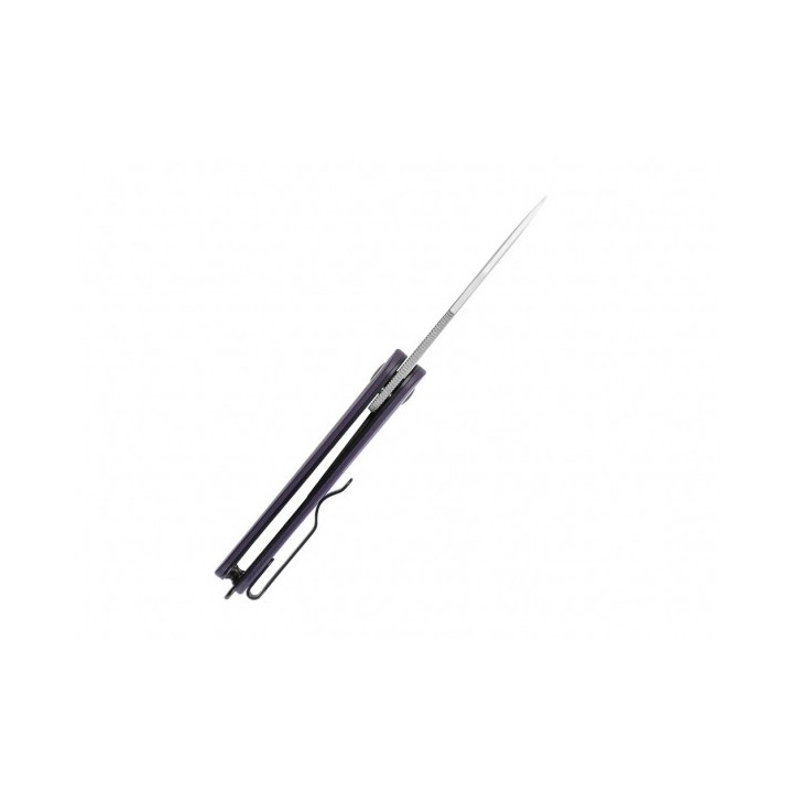 Couteau Kizer Azo Squidward Purple Lame Acier 154CM Manche G10 IKBS Linerlock Clip KIV3604C1 - Livraison Gratuite