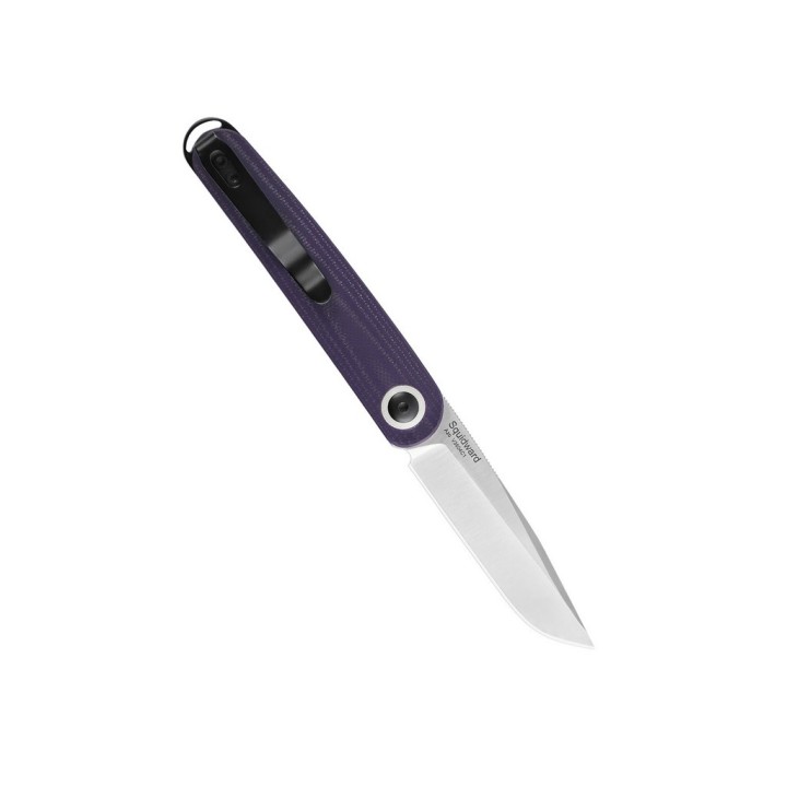 Couteau Kizer Azo Squidward Purple Lame Acier 154CM Manche G10 IKBS Linerlock Clip KIV3604C1 - Livraison Gratuite