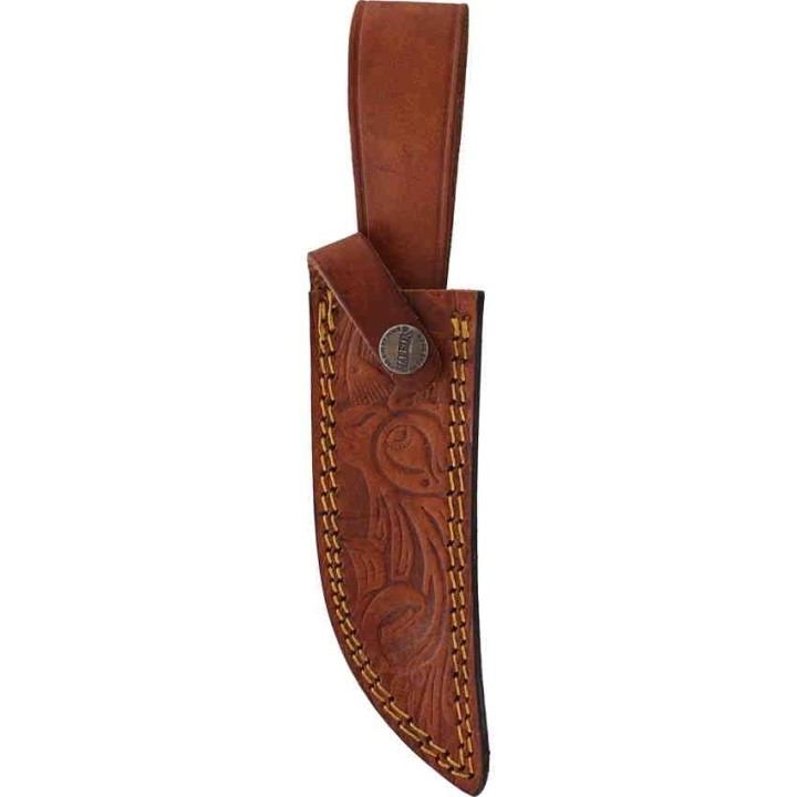 Couteau Marbles Skinner Lame Damas Manche Bois de Chevreuil/Bois Etui Cuir MR490D - Livraison Gratuite