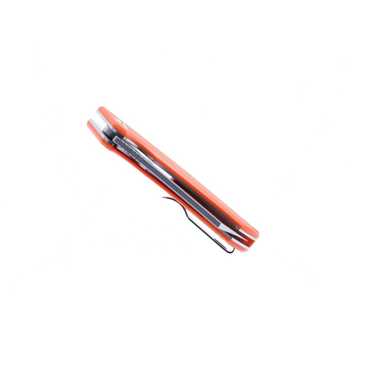 Couteau Bestech Cubis Orange Manche G10 Lame Acier D2 IKBS Linerlock Clip BTKG42D - Livraison Gratuite