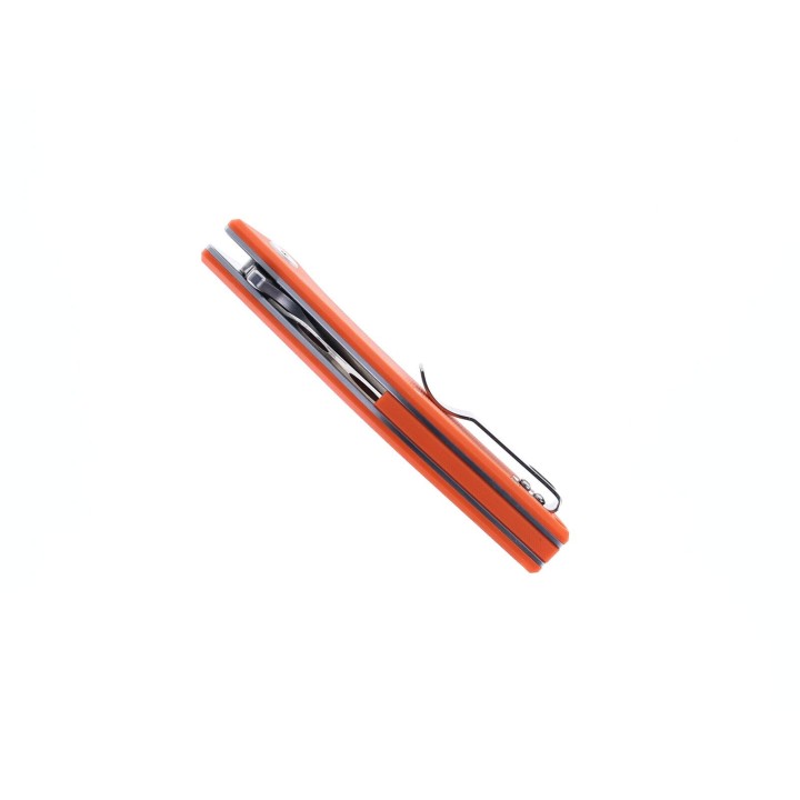 Couteau Bestech Cubis Orange Manche G10 Lame Acier D2 IKBS Linerlock Clip BTKG42D - Livraison Gratuite