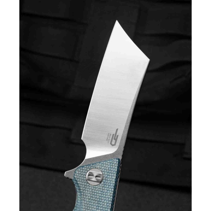 Couteau Bestech Cubis Blue Manche Micarta Lame Acier D2 IKBS Linerlock Clip BTKG42C - Livraison Gratuite