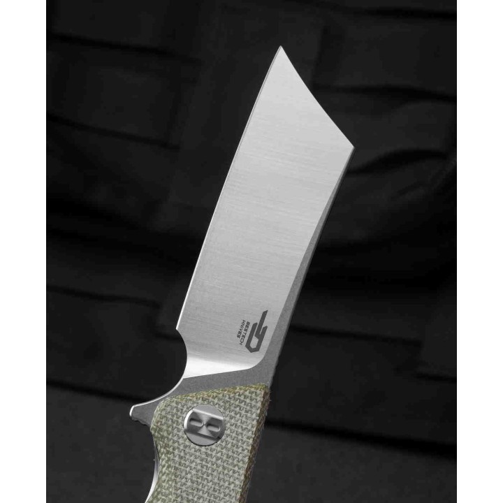 Couteau Bestech Cubis Beige Manche Micarta Lame Acier D2 IKBS Linerlock Clip BTKG42B - Livraison Gratuite