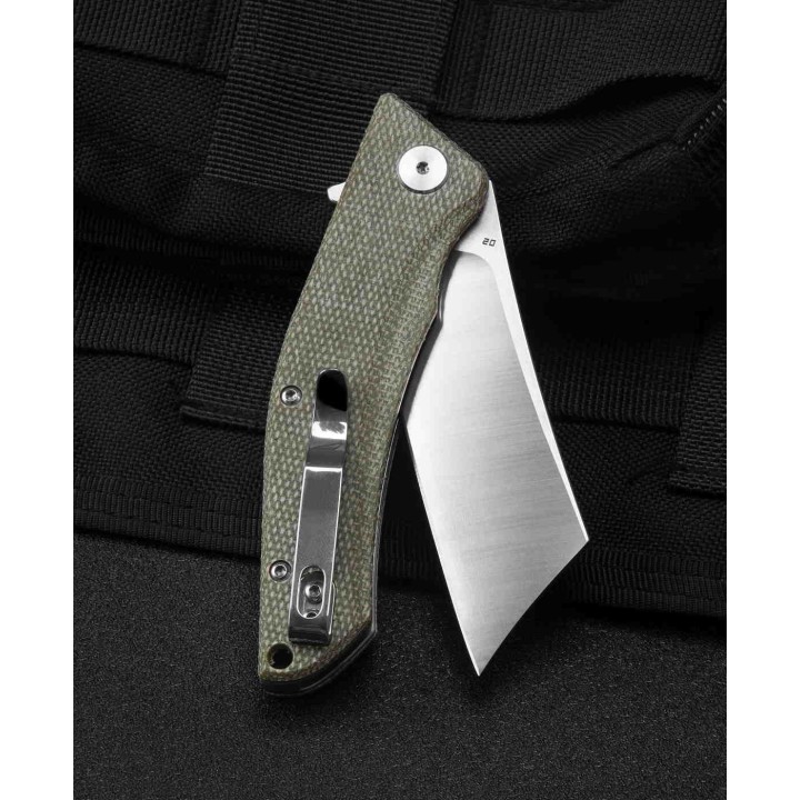 Couteau Bestech Cubis Beige Manche Micarta Lame Acier D2 IKBS Linerlock Clip BTKG42B - Livraison Gratuite