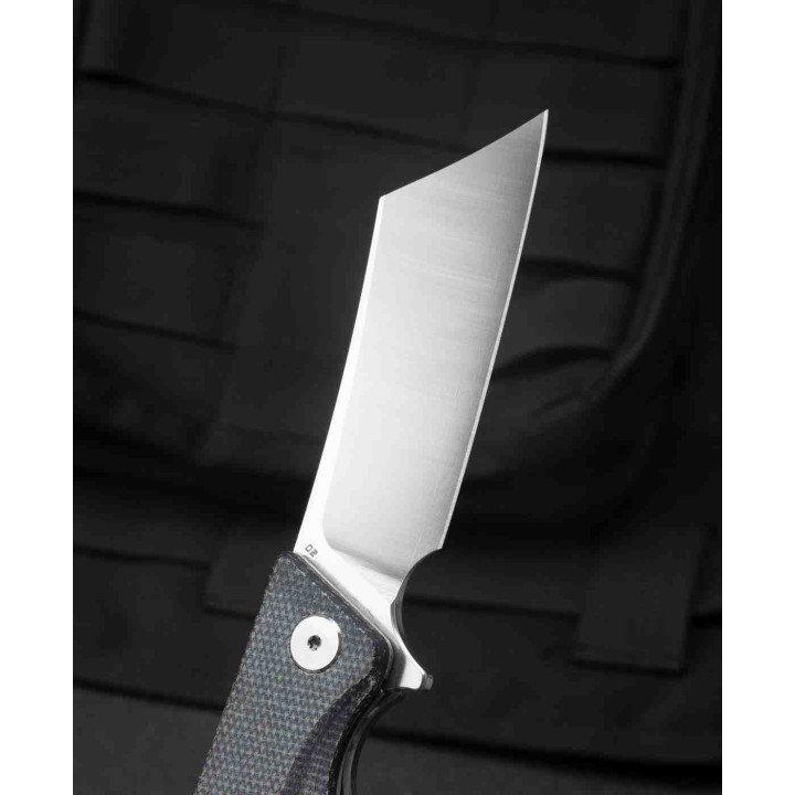 Couteau Bestech Cubis Black Manche Micarta Lame Acier D2 IKBS Linerlock Clip BTKG42A - Livraison Gratuite