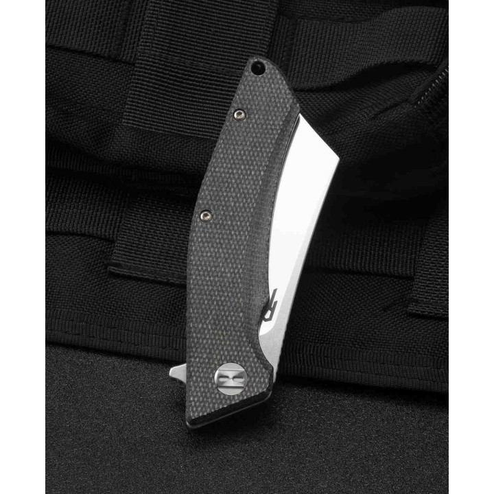 Couteau Bestech Cubis Black Manche Micarta Lame Acier D2 IKBS Linerlock Clip BTKG42A - Livraison Gratuite