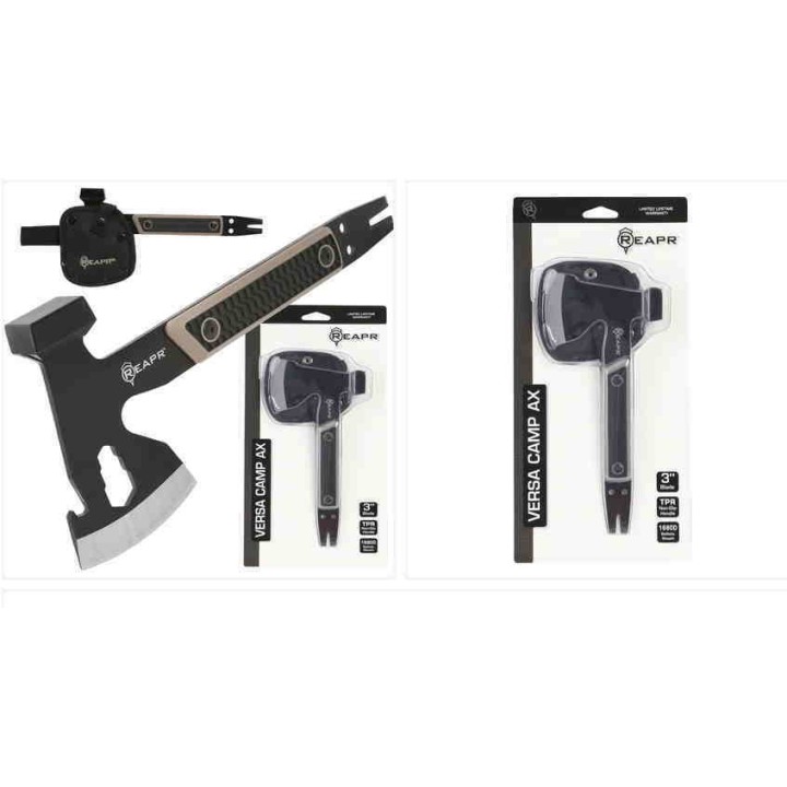 Hache Reapr Versa Camp Axe Lame Acier 420 Manche TPR Etui Nylon SHF11014 - Livraison Gratuite
