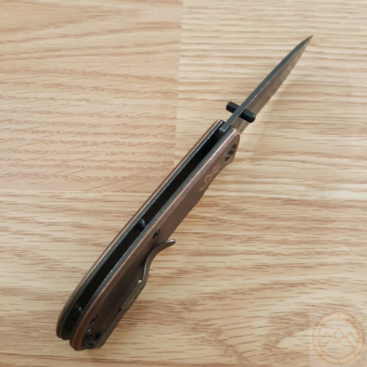 Couteau Browning River Copper Manche Cuivre Lame Acier D2 Linerlock Clip BR0473 - Livraison Gratuite
