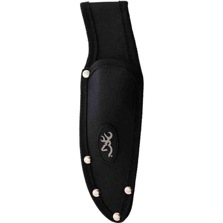 Couteau à Dépecer Browning Guthook Lame Acier Inox Manche ABS Etui Nylon BR0389 - Livraison Gratuite