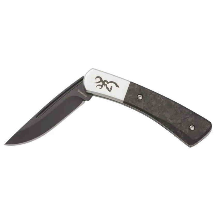 Couteau Browning Knoll Folder Lame Acier 12C27 Manche Fibre de Carbone BR0476 - Livraison Gratuite