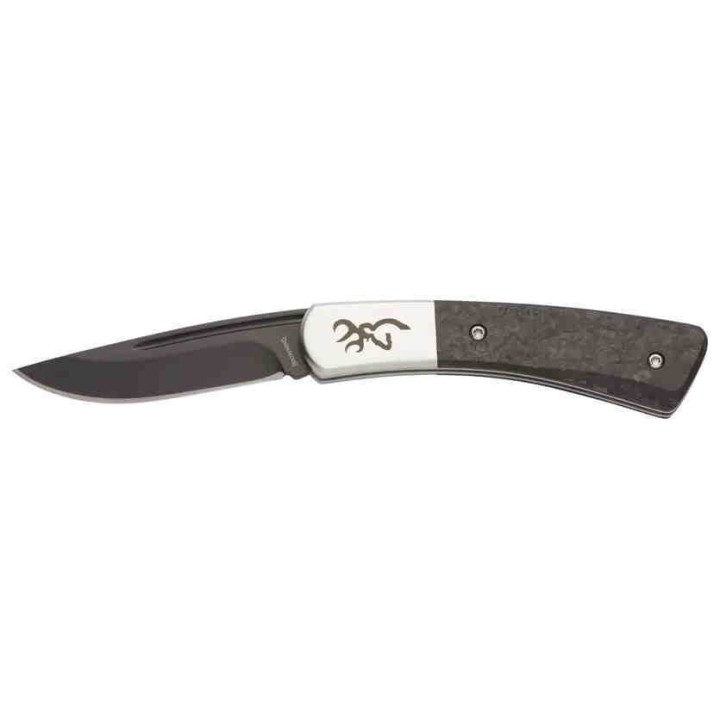 Couteau Browning Knoll Folder Lame Acier 12C27 Manche Fibre de Carbone BR0476 - Livraison Gratuite