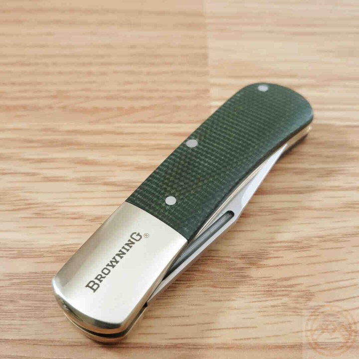 Couteau Browning Steambank Folder Lame Acier 12C27 Manche Micarta BR0475 - Livraison Gratuite