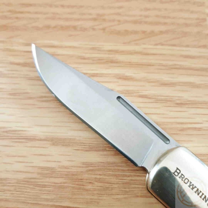 Couteau Browning Steambank Folder Lame Acier 12C27 Manche Micarta BR0475 - Livraison Gratuite