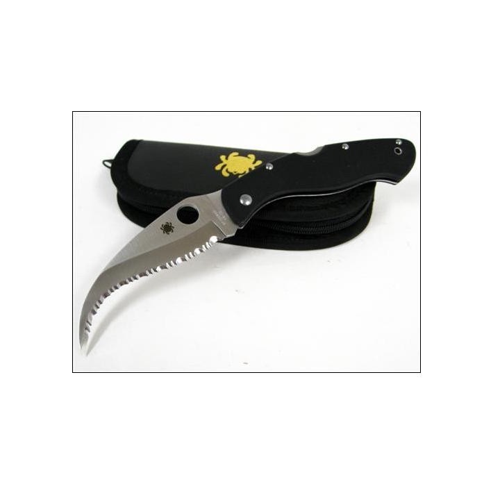 Couteau SPYDERCO Black G-10 Civilian SERRATED SC12GS