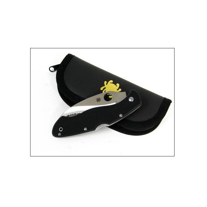 Couteau SPYDERCO Black G-10 Civilian SERRATED SC12GS