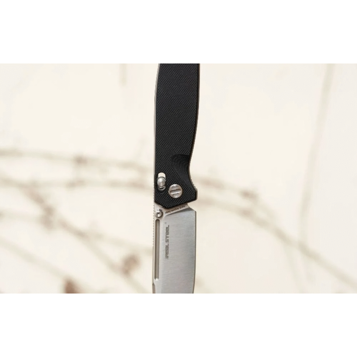 Couteau Real Steel HUGINN Black/Satin Manche G10 Lame Acier VG10 Slide Lock Clip RS7651 - Livraison Gratuite
