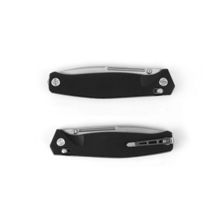 Couteau Real Steel HUGINN Black/Satin Manche G10 Lame Acier VG10 Slide Lock Clip RS7651 - Livraison Gratuite