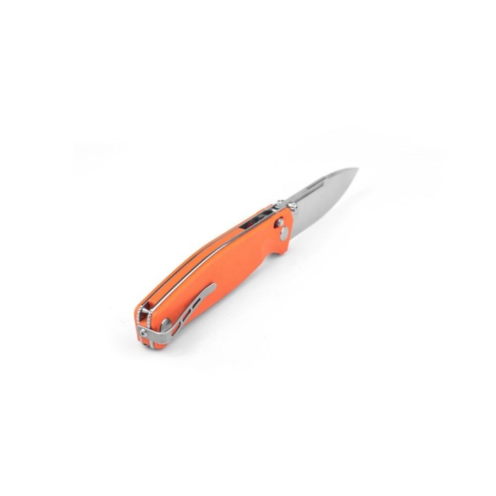 Couteau Real Steel HUGINN Orange/Satin Manche G10 Lame Acier VG10 Slide Lock Clip RS7651OS - Livraison Gratuite