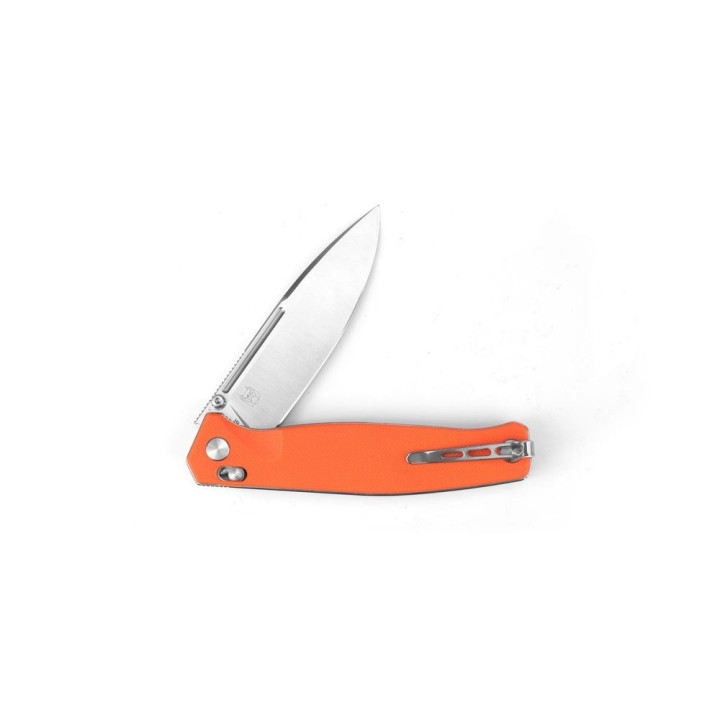 Couteau Real Steel HUGINN Orange/Satin Manche G10 Lame Acier VG10 Slide Lock Clip RS7651OS - Livraison Gratuite