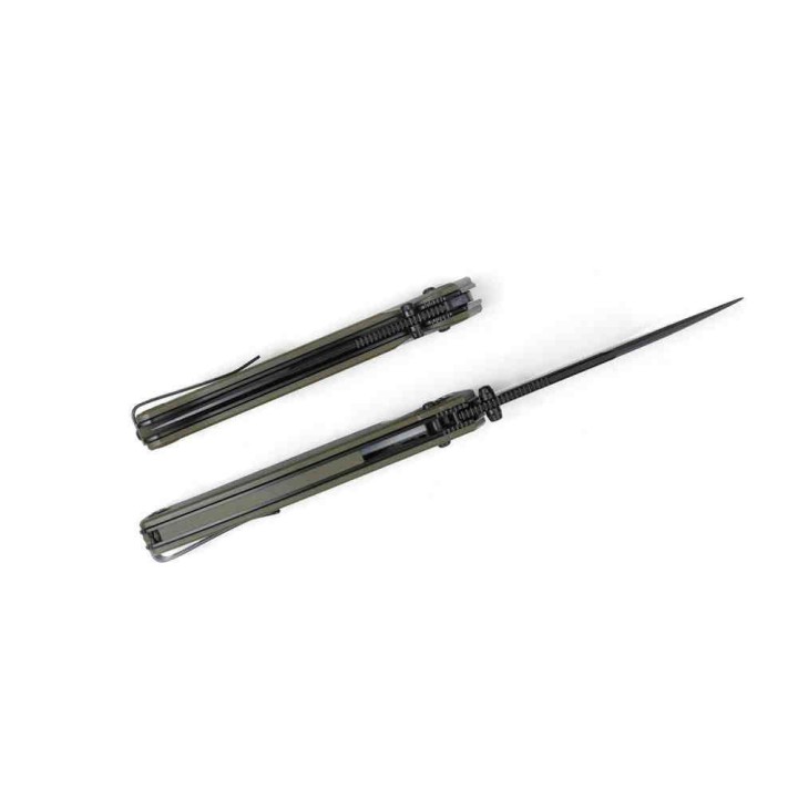 Couteau Real Steel HUGINN Green/Black Manche G10 Lame Acier VG10 Slide Lock Clip RS7652GB - Livraison Gratuite