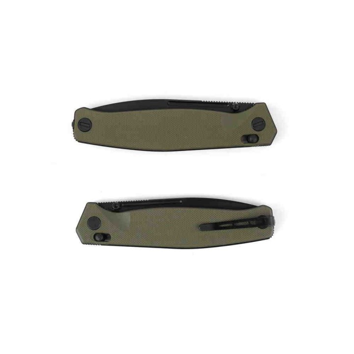 Couteau Real Steel HUGINN Green/Black Manche G10 Lame Acier VG10 Slide Lock Clip RS7652GB - Livraison Gratuite