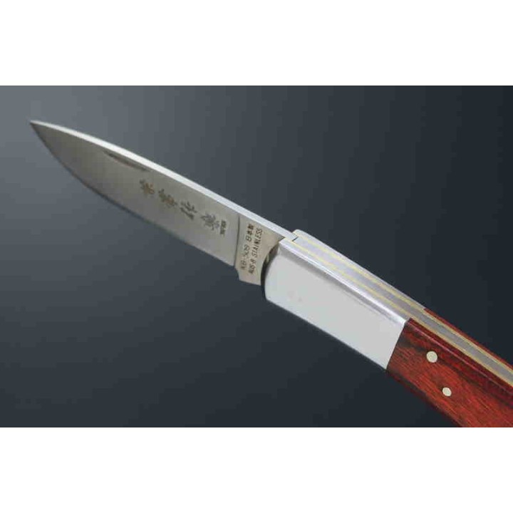 Couteau Kanetsune KAICO-TOU Lame Acier AUS-8 Manche Bois Lockback Made Japan KB509 - Livraison Gratuite