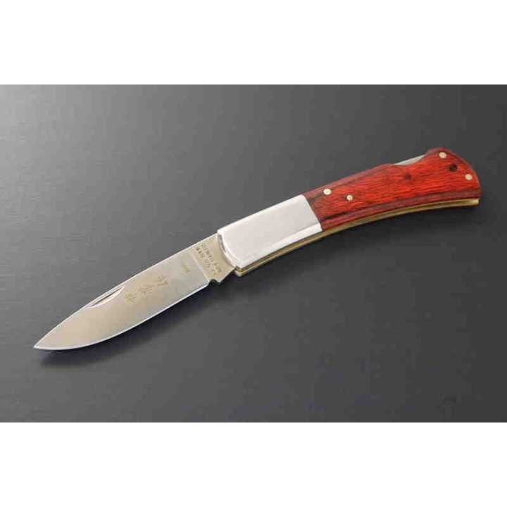 Couteau Kanetsune KAICO-TOU Lame Acier AUS-8 Manche Bois Lockback Made Japan KB509 - Livraison Gratuite