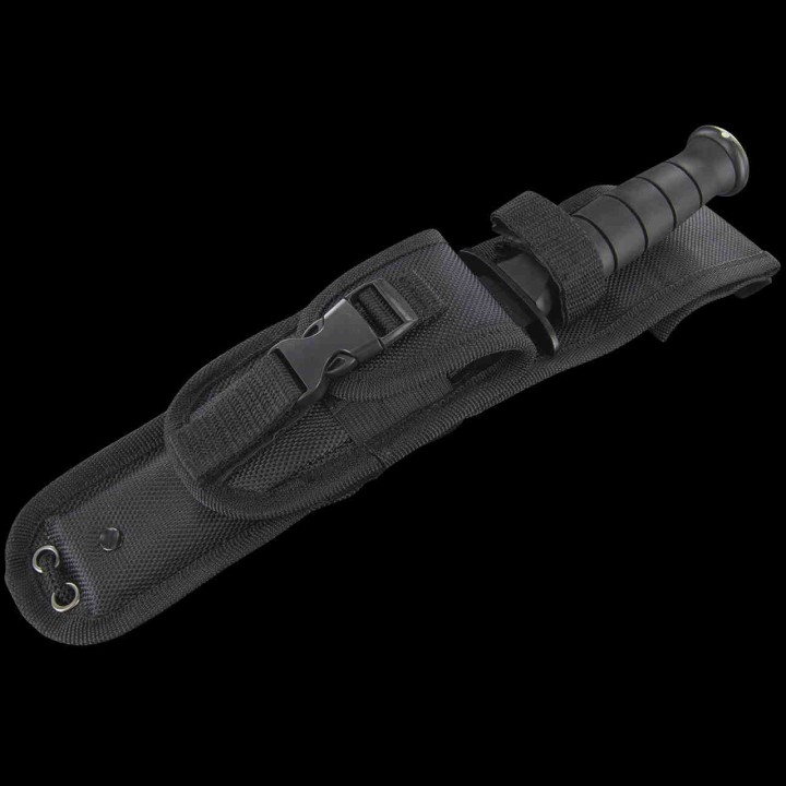 Couteau Smith&Wesson Search & Rescue Lame Acier 7Cr17MoV Manche Caoutchouc Etui Nylon+Pierre SWSUR2CP - Livraison Gratuite