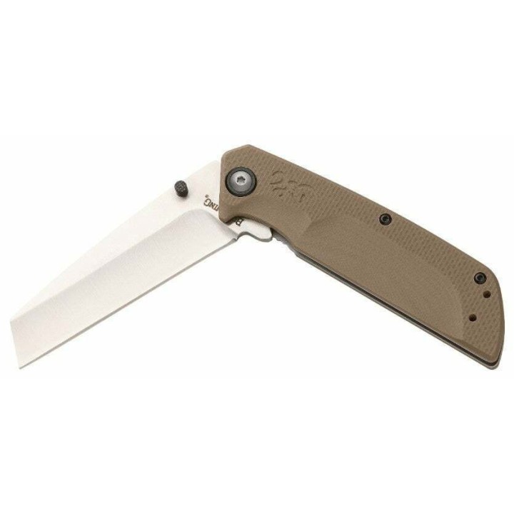 Couteau Browning Plateau A/O Lame Acier D2 Manche Tan G10 Linerlock Clip BR0469 - Livraison Gratuite