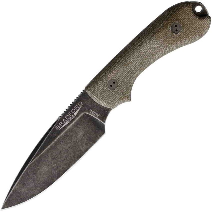 Couteau Bradford Guardian 3 Nimbus 3D OD Green Lame Acier AEB-L Manche Micarta Made USA BRAD3FE102NA - Livraison Gratuite