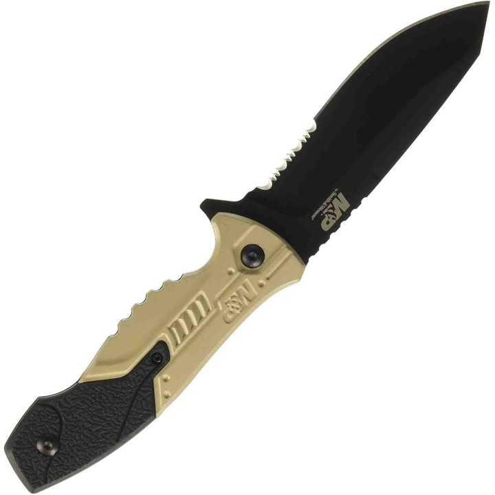 Couteau Tactical Smith&Wesson M&P Lame Acier 8Cr13MoV Manche Aluminium Etui Nylon SWMPF2CSCP - Livraison Gratuite