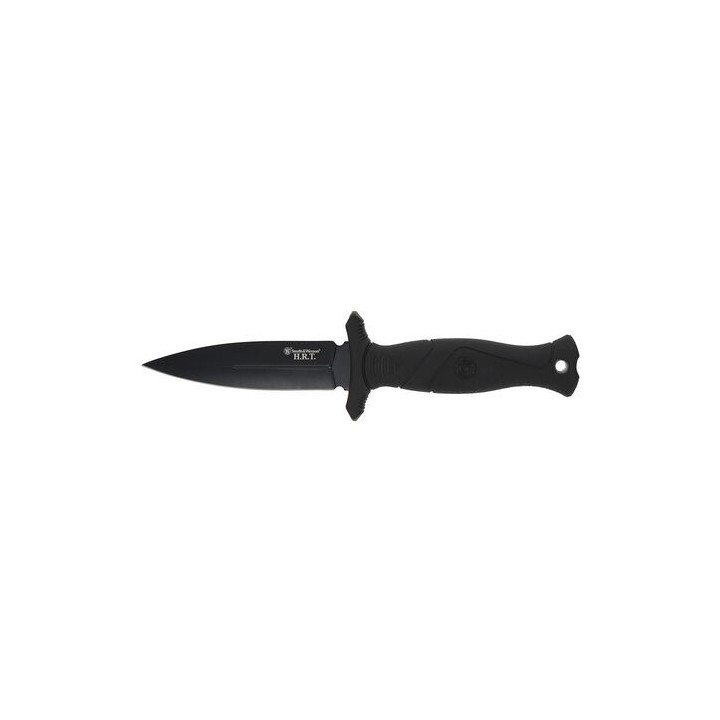 Couteau de Botte Smith&Wesson Boot Lame Acier 8Cr13MoV Manche TPE Etui Nylon SW1160816 - Livraison Gratuite