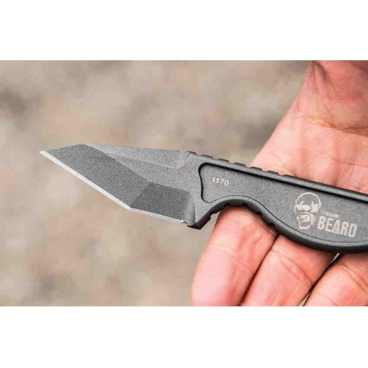 Couteau Flagrant Beard Havoc River Wash Lame Acier Carbone 1095 Etui Kydex USA FBFHAV01 - Livraison Gratuite