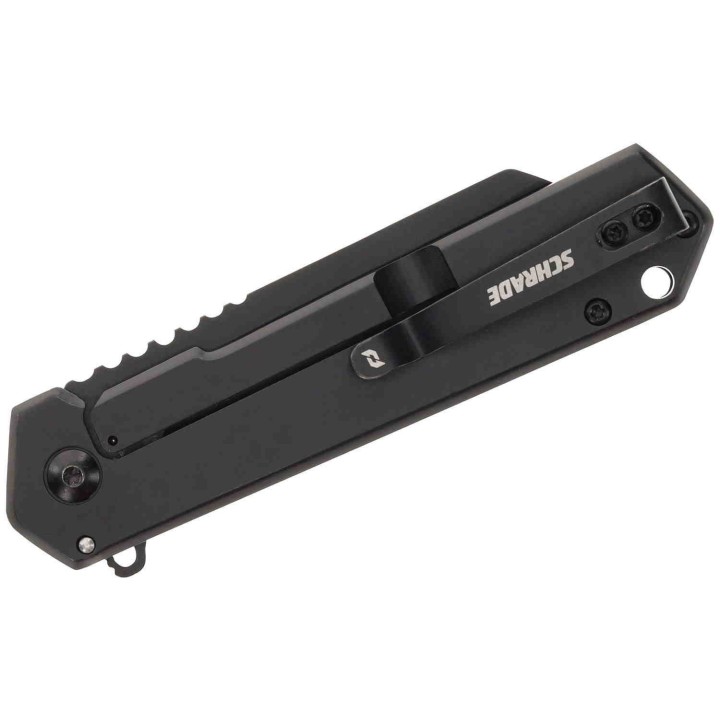 Couteau Schrade Lateral Satin Lame Acier AUS-8 Manche Black/Green G10 IKBS Clip SCH1159291 - Livraison Gratuite