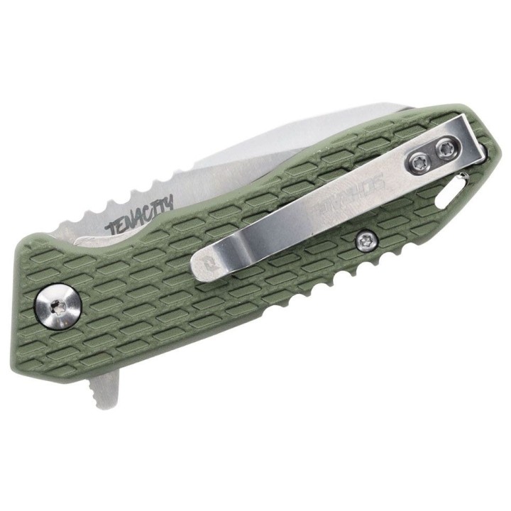 Couteau Schrade Delta Class Tenacity Green Manche Alu IKBS Linerlock Clip SCH1159317 - Livraison Gratuite