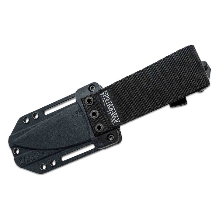 Couteau KA-BAR Becker Black Harpoon Lame Acier Carbone 1095 Manche Zytel Etui Polymère USA BKR18BK - Livraison Gratuite