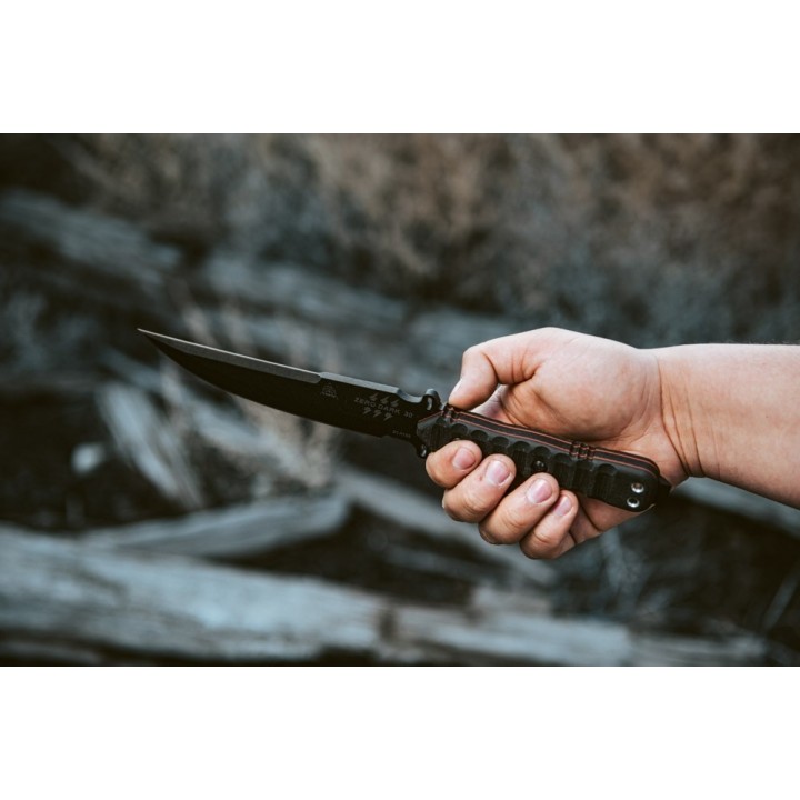 Couteau de Combat Tops Zero Dark 30 Lame acier carbone 1095 Tops Knives Made In USA TPZERO30 - Livraison Gratuite