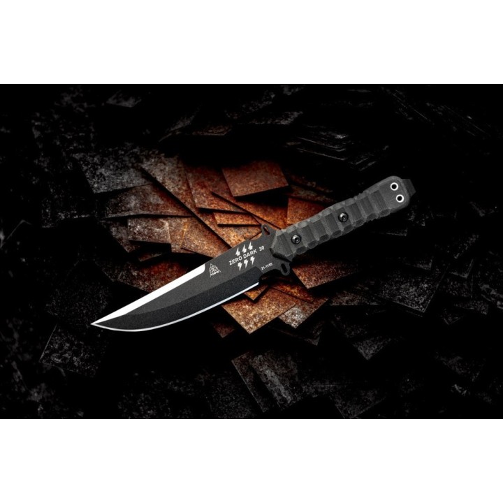 Couteau de Combat Tops Zero Dark 30 Lame acier carbone 1095 Tops Knives Made In USA TPZERO30 - Livraison Gratuite